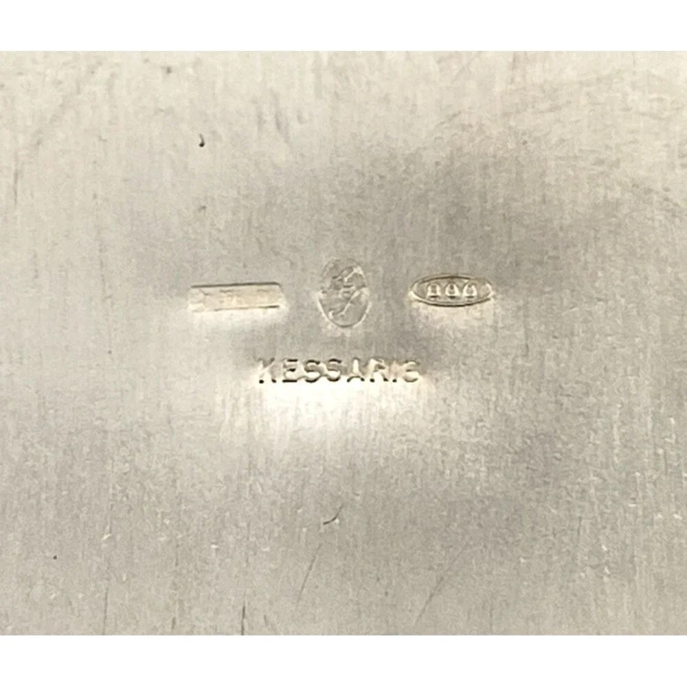 Vintage Kessaris Italian 800 Silver Delta Gamma Sorority Pillbox Boxed